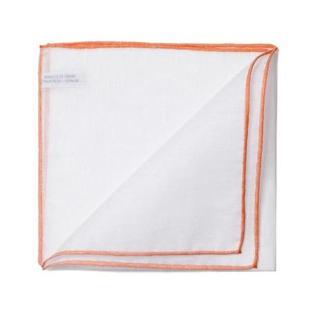 Les pochettes de costume &raquo; Les blancs &raquo; Pochette bordure couleur