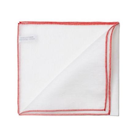 Les pochettes de costume &raquo; Les blancs &raquo; Pochette bordure couleur