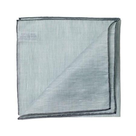 Les pochettes de costume &raquo; Les couleurs &raquo; Pochette lin bord gris