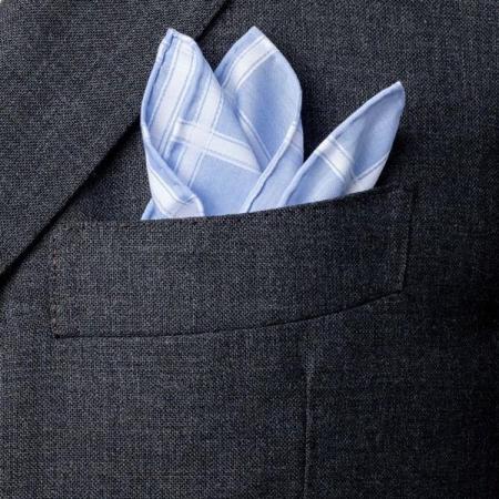 Les pochettes de costume &raquo; Les couleurs &raquo; Pochette à carreaux satin