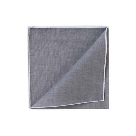 Les pochettes de costume &raquo; Les couleurs &raquo; Mouchoir à bord blanc col. gris