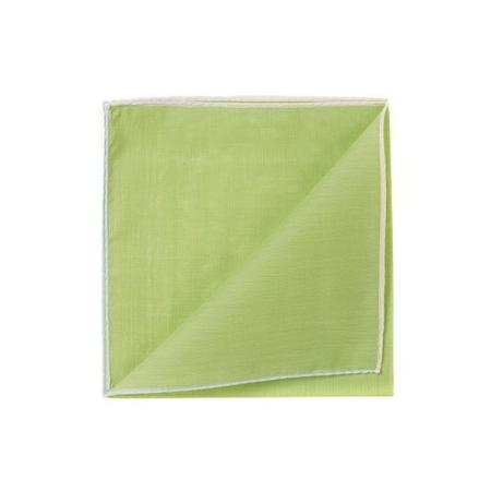Les pochettes de costume &raquo; Les couleurs &raquo; Mouchoir à bord blanc col. vert fougere
