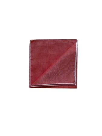 Les pochettes de costume &raquo; Les couleurs &raquo; Mouchoir à bord blanc col. rouge coquelicot