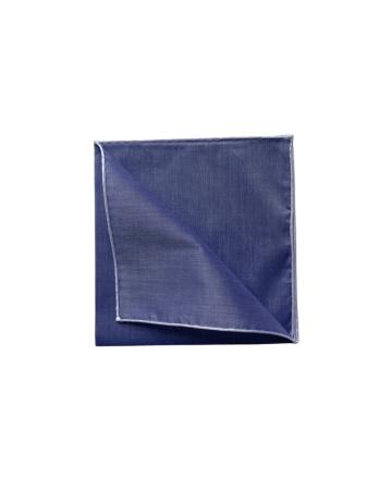 Les pochettes de costume &raquo; Les couleurs &raquo; Mouchoir à bord blanc col. bleu marine