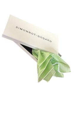 Les pochettes de costume &raquo; Les couleurs &raquo; Mouchoir à bord blanc col. vert fougere