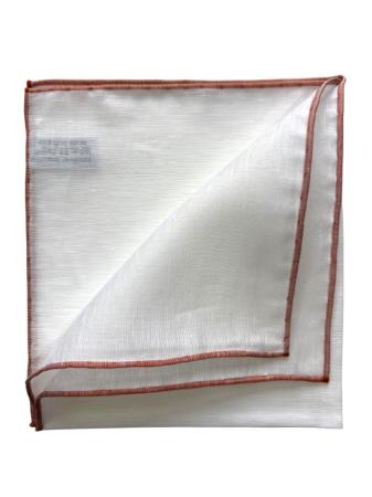 Les pochettes de costume &raquo; Les blancs &raquo; Pochette bordure couleur